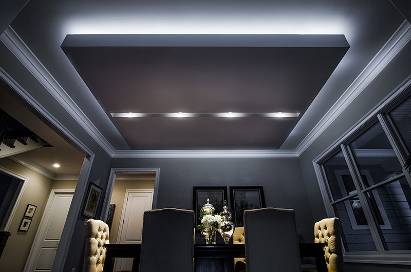 Dining room tray ceiling detail